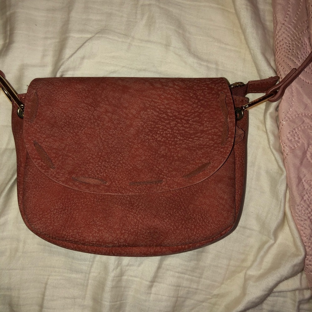 Free People Tan Suede Crossbody